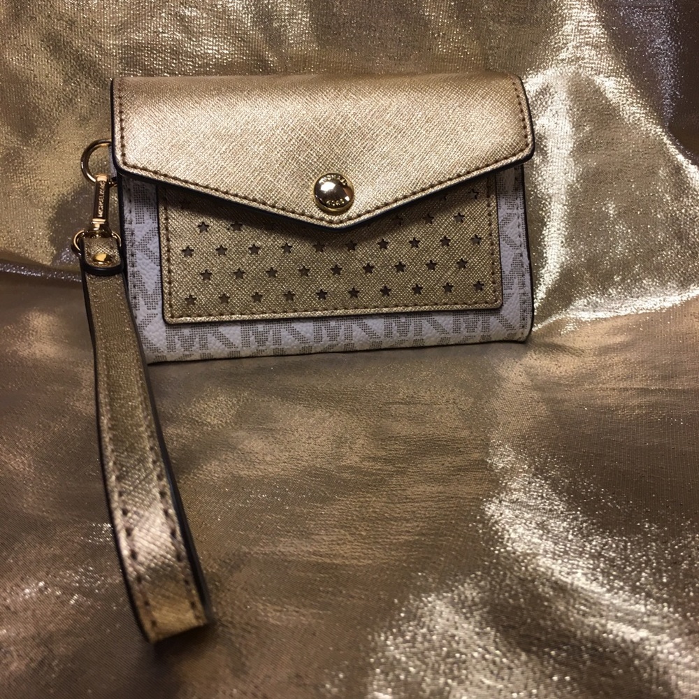 Michael Kors Gold Star wallet wristlet